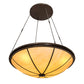 Meyda Lighting Commerce 250578 71" 8-Light Copper Vein Inverted Pendant Light With Tawnyrock Idalight Shade