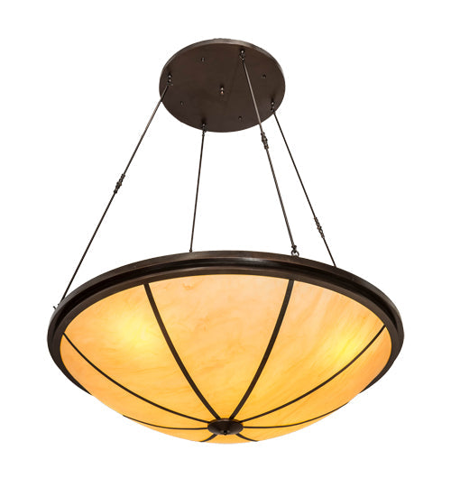 Meyda Lighting Commerce 250578 71" 8-Light Copper Vein Inverted Pendant Light With Tawnyrock Idalight Shade