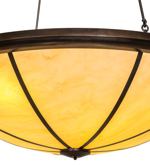 Meyda Lighting Commerce 250578 71" 8-Light Copper Vein Inverted Pendant Light With Tawnyrock Idalight Shade