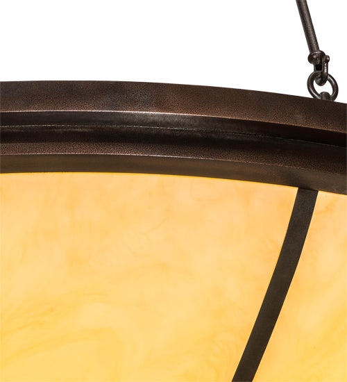 Meyda Lighting Commerce 250578 71" 8-Light Copper Vein Inverted Pendant Light With Tawnyrock Idalight Shade