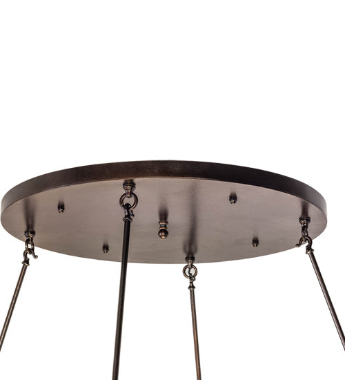 Meyda Lighting Commerce 250578 71" 8-Light Copper Vein Inverted Pendant Light With Tawnyrock Idalight Shade