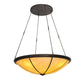 Meyda Lighting Commerce 250578 71" 8-Light Copper Vein Inverted Pendant Light With Tawnyrock Idalight Shade