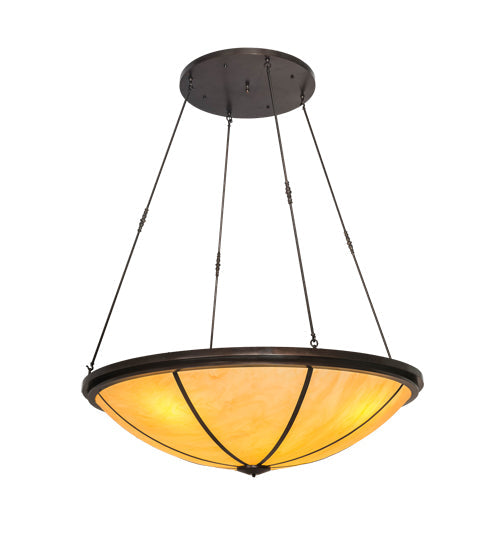 Meyda Lighting Commerce 250578 71" 8-Light Copper Vein Inverted Pendant Light With Tawnyrock Idalight Shade