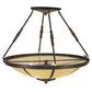 Meyda Lighting Commerce 30" 4-Light LED Cafe Noir Semi-flush Mount Ceiling Light With Beige Botticino Idalight Shade Glass