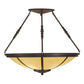 Meyda Lighting Commerce 30" 4-Light LED Cafe Noir Semi-flush Mount Ceiling Light With Beige Botticino Idalight Shade Glass