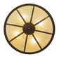 Meyda Lighting Commerce 30" 4-Light LED Cafe Noir Semi-flush Mount Ceiling Light With Beige Botticino Idalight Shade Glass