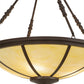 Meyda Lighting Commerce 30" 4-Light LED Cafe Noir Semi-flush Mount Ceiling Light With Beige Botticino Idalight Shade Glass