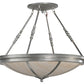 Meyda Lighting Commerce 30" 4-Light Nickel Semi-flush Mount Ceiling Light With Whitestone Idalight Shade Glass