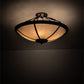 Meyda Lighting Commerce 31" 4-Light Oil Rubbed Bronze Semi-flush Mount Light With Beige Fleshtone Idalight Shade