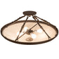 Meyda Lighting Commerce 31" 4-Light Oil Rubbed Bronze Semi-flush Mount Light With Beige Fleshtone Idalight Shade