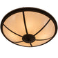 Meyda Lighting Commerce 31" 4-Light Oil Rubbed Bronze Semi-flush Mount Light With Beige Fleshtone Idalight Shade