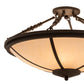 Meyda Lighting Commerce 31" 4-Light Oil Rubbed Bronze Semi-flush Mount Light With Beige Fleshtone Idalight Shade
