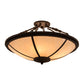 Meyda Lighting Commerce 31" 4-Light Oil Rubbed Bronze Semi-flush Mount Light With Beige Fleshtone Idalight Shade