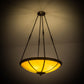 Meyda Lighting Commerce 32" 4-Light Copper Vein Semi-flush Mount Light With Beige Tawnyrock Idalight Shade Glass