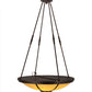 Meyda Lighting Commerce 32" 4-Light Copper Vein Semi-flush Mount Light With Beige Tawnyrock Idalight Shade Glass