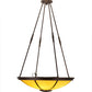 Meyda Lighting Commerce 32" 4-Light Copper Vein Semi-flush Mount Light With Beige Tawnyrock Idalight Shade Glass