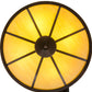 Meyda Lighting Commerce 32" 4-Light Copper Vein Semi-flush Mount Light With Beige Tawnyrock Idalight Shade Glass