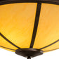 Meyda Lighting Commerce 32" 4-Light Copper Vein Semi-flush Mount Light With Beige Tawnyrock Idalight Shade Glass