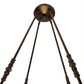 Meyda Lighting Commerce 32" 4-Light Copper Vein Semi-flush Mount Light With Beige Tawnyrock Idalight Shade Glass