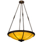 Meyda Lighting Commerce 32" 4-Light Copper Vein Semi-flush Mount Light With Beige Tawnyrock Idalight Shade Glass