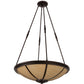 Meyda Lighting Commerce 32" 4-Light Copper Vein Semi-flush Mount Light With Tawnyrock Idalight Shade