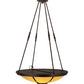 Meyda Lighting Commerce 32" 4-Light Copper Vein Semi-flush Mount Light With Tawnyrock Idalight Shade
