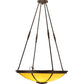 Meyda Lighting Commerce 32" 4-Light Copper Vein Semi-flush Mount Light With Tawnyrock Idalight Shade