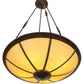 Meyda Lighting Commerce 32" 4-Light Copper Vein Semi-flush Mount Light With Tawnyrock Idalight Shade