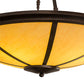 Meyda Lighting Commerce 32" 4-Light Copper Vein Semi-flush Mount Light With Tawnyrock Idalight Shade