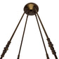 Meyda Lighting Commerce 32" 4-Light Copper Vein Semi-flush Mount Light With Tawnyrock Idalight Shade