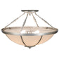 Meyda Lighting Commerce 35" 4-Light Nickel Semi-flush Mount Ceiling Light With Whitestone Idalight Shade Glass