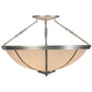 Meyda Lighting Commerce 35" 4-Light Nickel Semi-flush Mount Ceiling Light With Whitestone Idalight Shade Glass