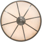 Meyda Lighting Commerce 35" 4-Light Nickel Semi-flush Mount Ceiling Light With Whitestone Idalight Shade Glass