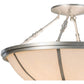 Meyda Lighting Commerce 35" 4-Light Nickel Semi-flush Mount Ceiling Light With Whitestone Idalight Shade Glass