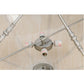 Meyda Lighting Commerce 35" 4-Light Nickel Semi-flush Mount Ceiling Light With Whitestone Idalight Shade Glass