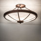 Meyda Lighting Commerce 36" 6-Light Mahogany Bronze Semi-flush Mount Light With Angelwing Idalight Shade