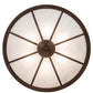 Meyda Lighting Commerce 36" 6-Light Mahogany Bronze Semi-flush Mount Light With Angelwing Idalight Shade