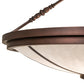 Meyda Lighting Commerce 36" 6-Light Mahogany Bronze Semi-flush Mount Light With Angelwing Idalight Shade
