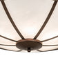Meyda Lighting Commerce 36" 6-Light Mahogany Bronze Semi-flush Mount Light With Angelwing Idalight Shade