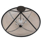 Meyda Lighting Commerce 36" 6-Light Reticulated Black Jackson Pendant Light With Beige Fleshtone Idalight Shade