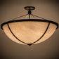 Meyda Lighting Commerce 36" 6-Light Reticulated Black Jackson Pendant Light With Beige Fleshtone Idalight Shade