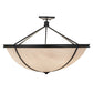 Meyda Lighting Commerce 36" 6-Light Reticulated Black Jackson Pendant Light With Beige Fleshtone Idalight Shade