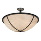 Meyda Lighting Commerce 36" 6-Light Reticulated Black Jackson Pendant Light With Beige Fleshtone Idalight Shade