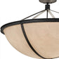 Meyda Lighting Commerce 36" 6-Light Reticulated Black Jackson Pendant Light With Beige Fleshtone Idalight Shade