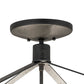 Meyda Lighting Commerce 36" 6-Light Reticulated Black Jackson Pendant Light With Beige Fleshtone Idalight Shade