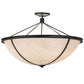 Meyda Lighting Commerce 36" 6-Light Reticulated Black Jackson Pendant Light With Beige Fleshtone Idalight Shade