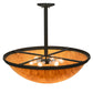 Meyda Lighting Commerce 36" 6-Light Timeless Bronze Inverted Pendant Light With Ambra Siena Idalight Shade Glass