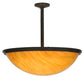 Meyda Lighting Commerce 36" 6-Light Timeless Bronze Inverted Pendant Light With Ambra Siena Idalight Shade Glass