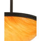 Meyda Lighting Commerce 36" 6-Light Timeless Bronze Inverted Pendant Light With Ambra Siena Idalight Shade Glass