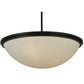 Meyda Lighting Commerce 36" 6-Light Timeless Bronze Inverted Pendant Light With Statuario Idalight Shade Glass